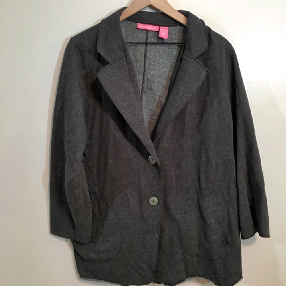 Woman Within Soft Blazer Style Sweater, 1X